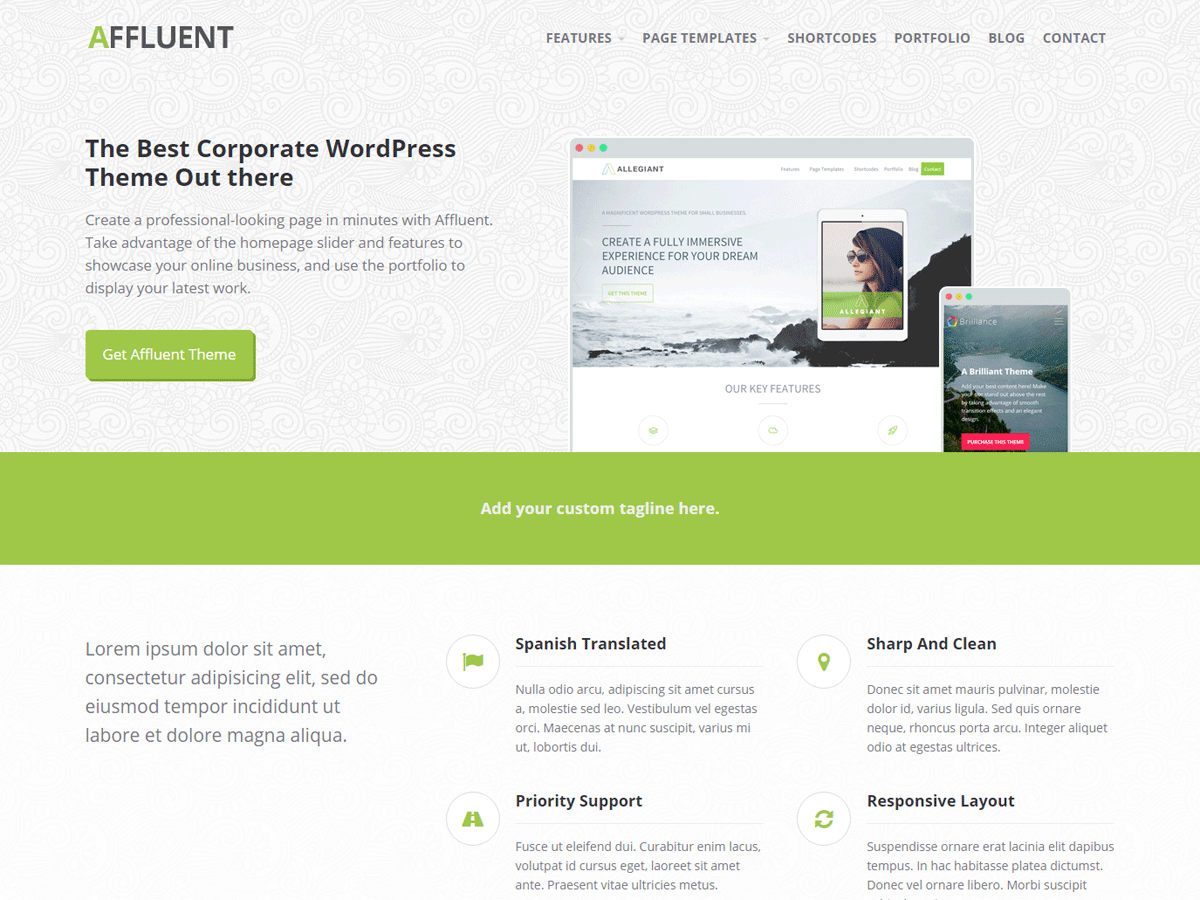 Affluent theme screenshot