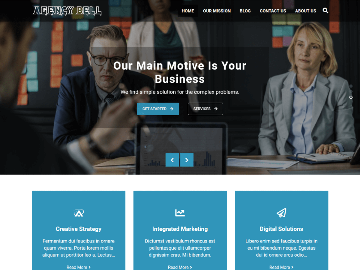 Agency Bell theme screenshot