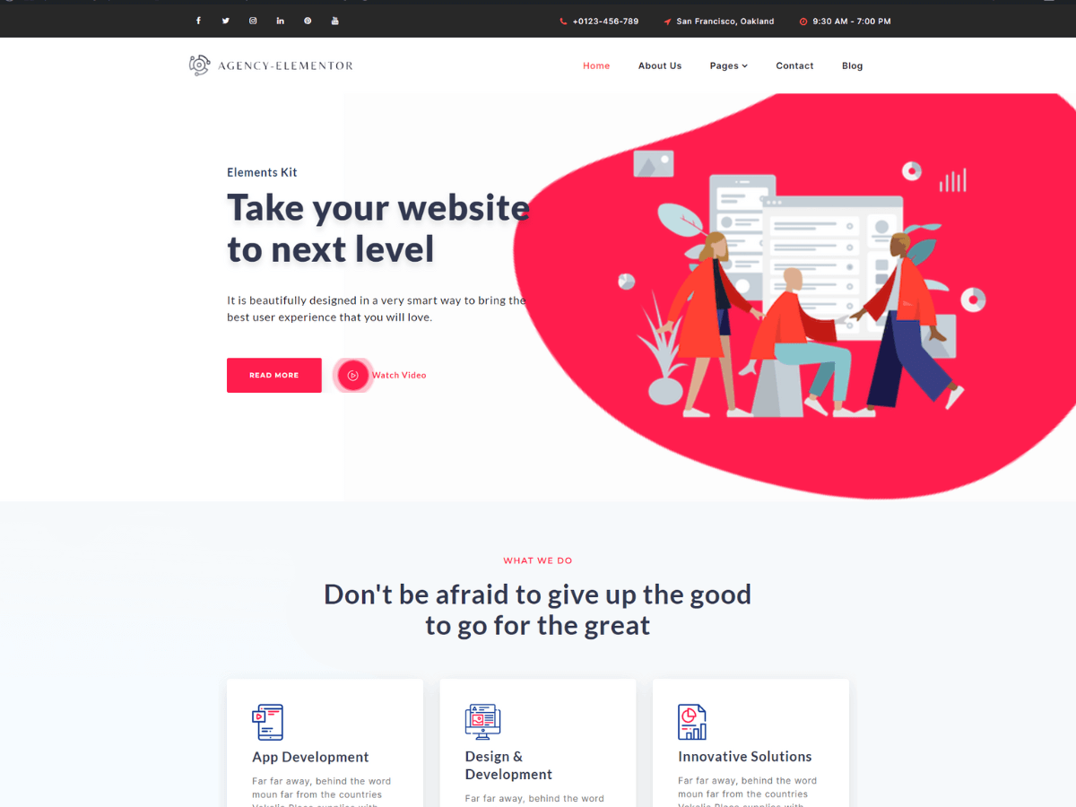 Agency Elementor theme screenshot