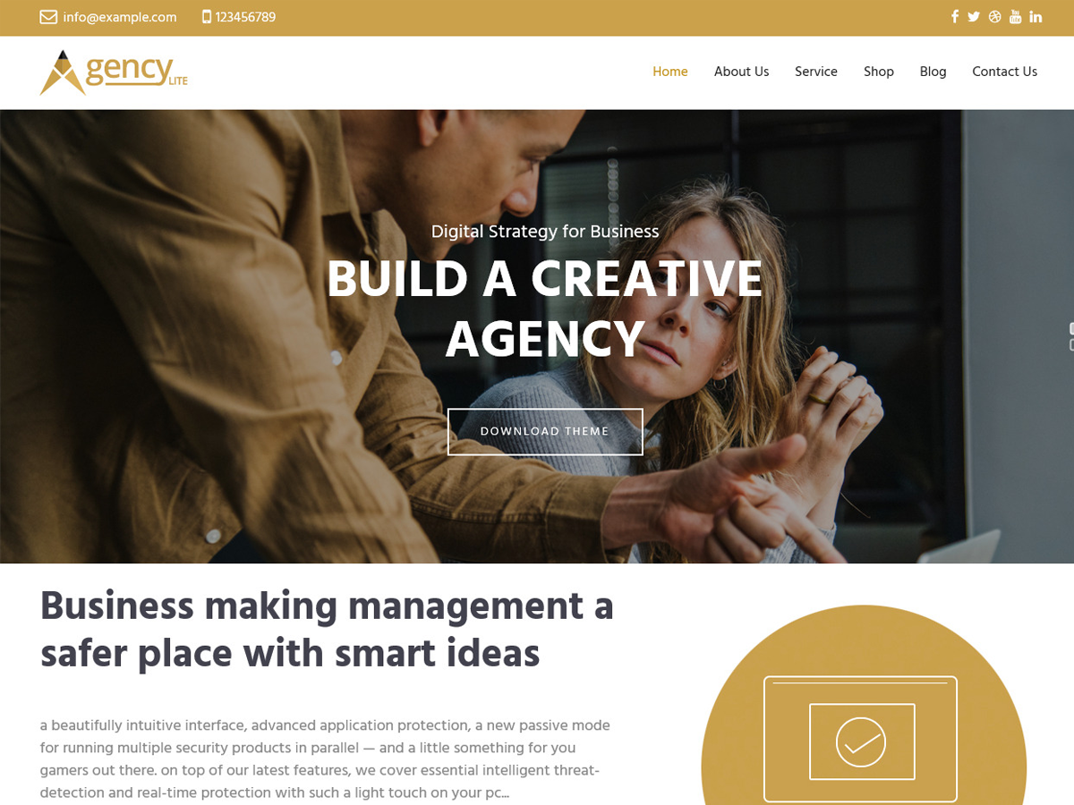 Agency Lite theme screenshot