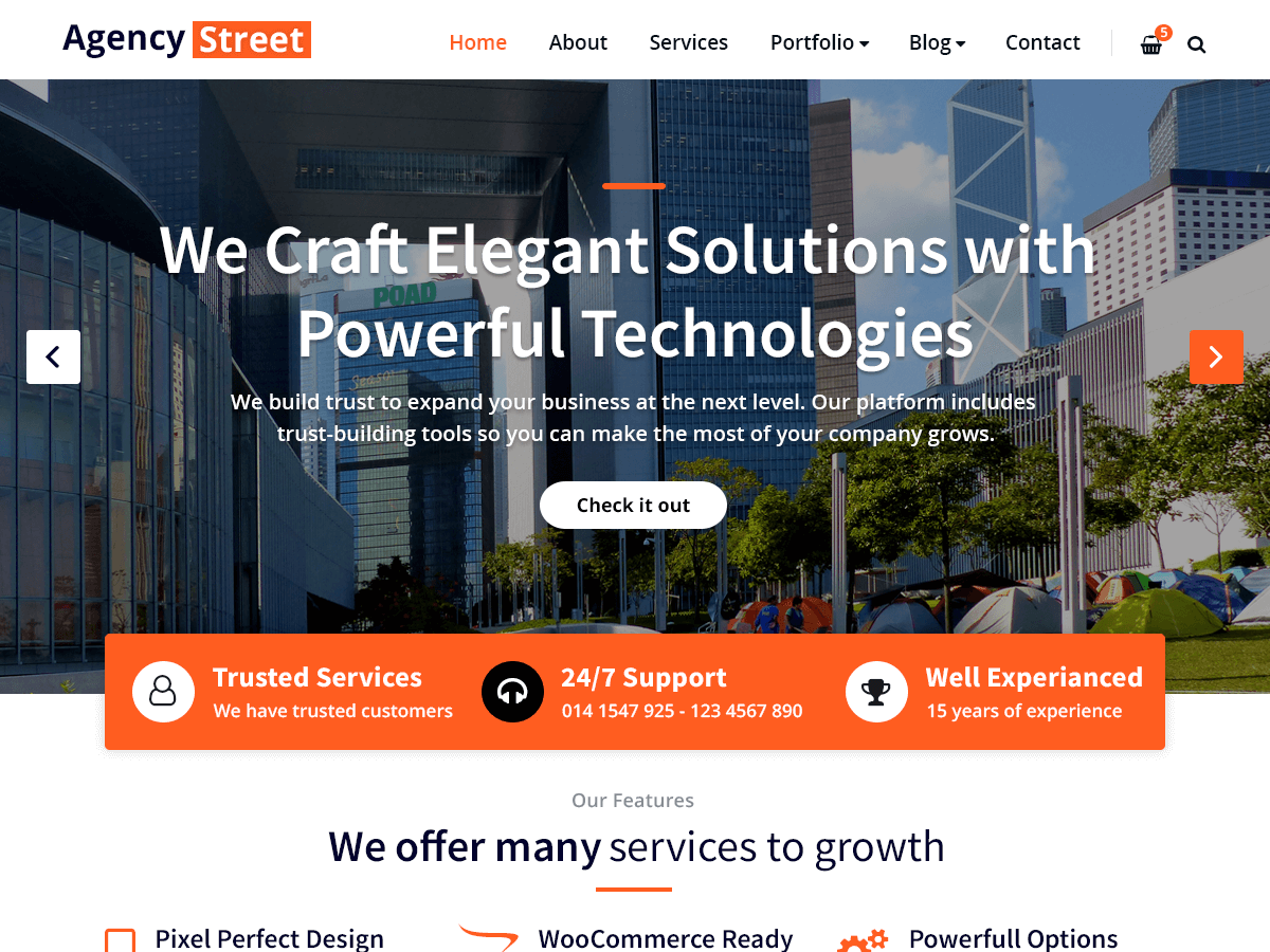 Agency Street theme screenshot