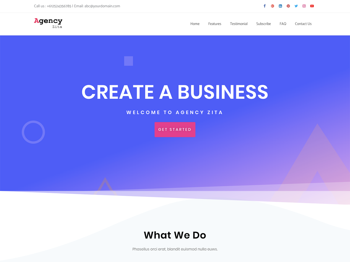 Agency Zita theme screenshot