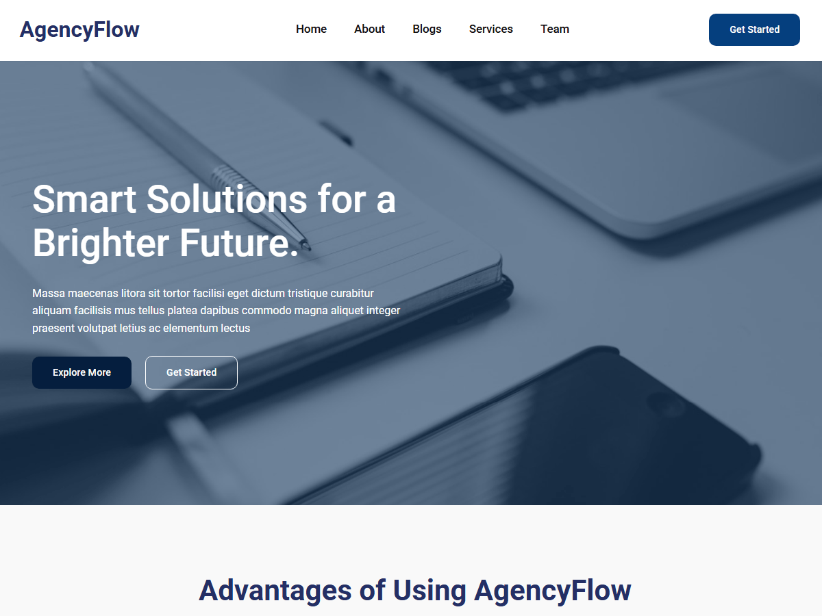 AgencyFlow theme screenshot