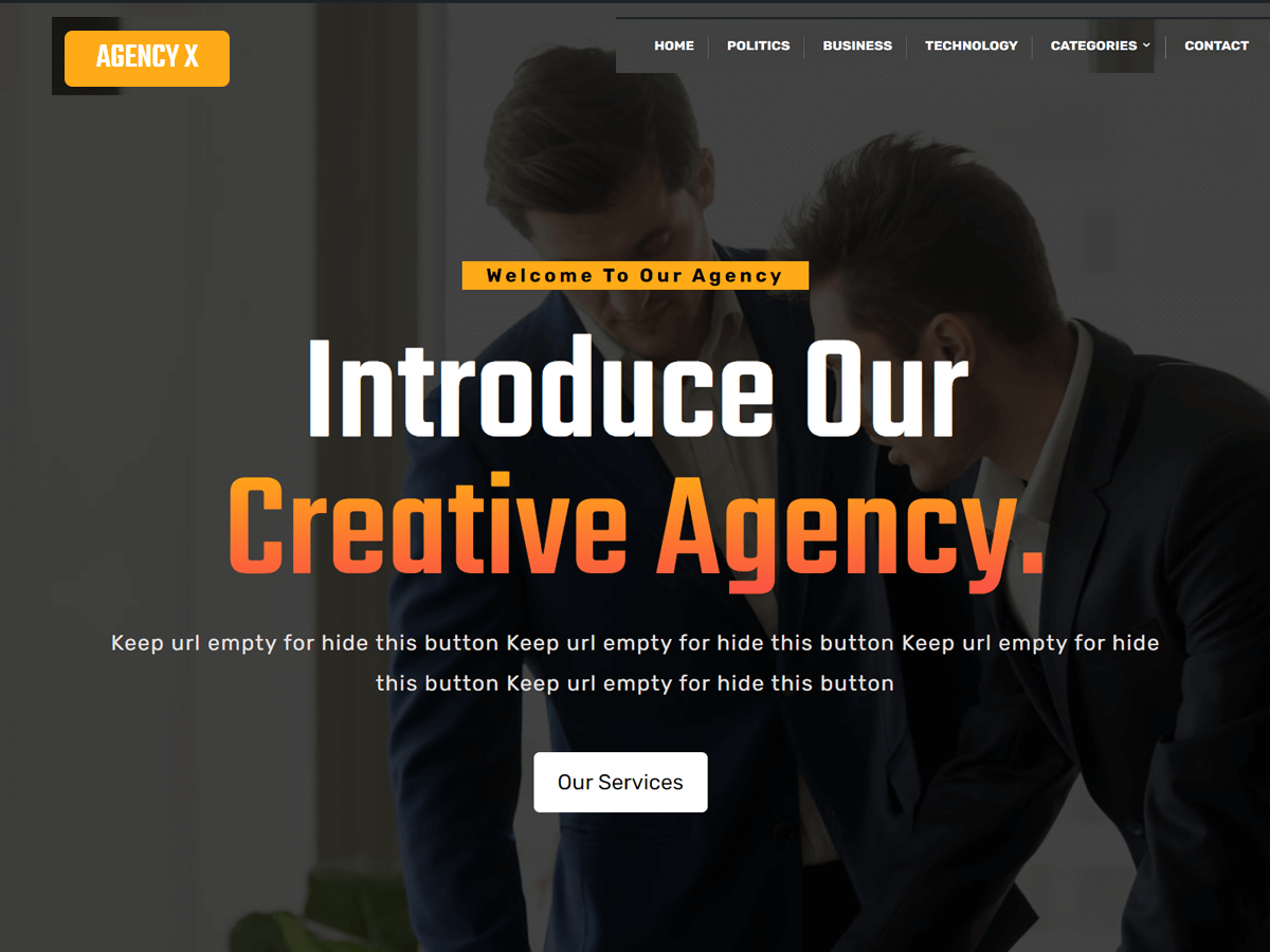 AgencyX theme screenshot