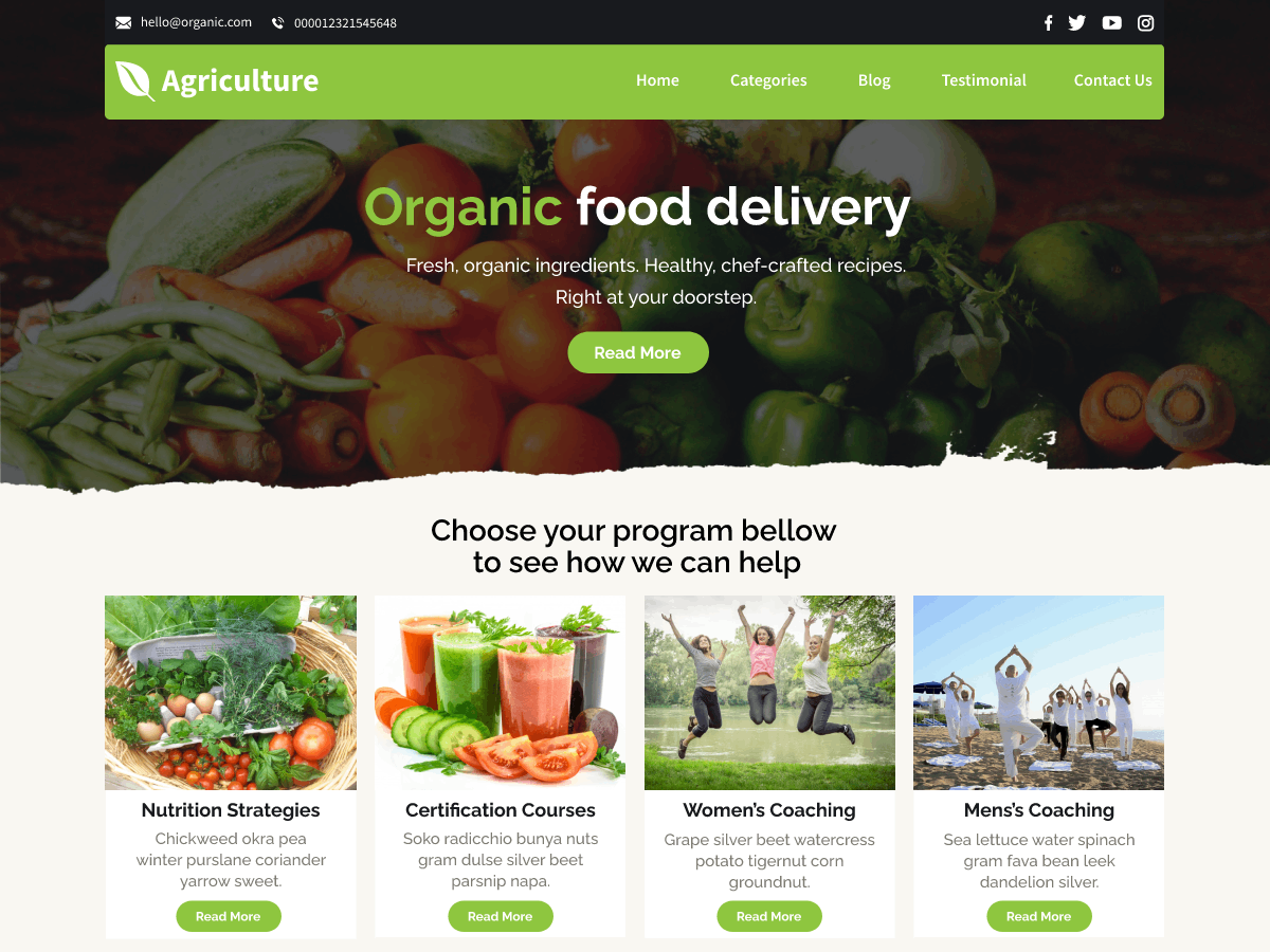 Agriculture Farming theme screenshot