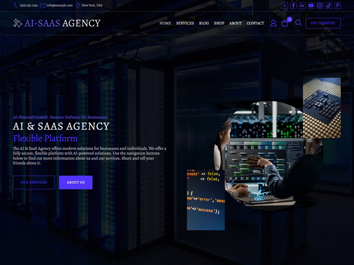AI and SaaS Agency WDA theme screenshot