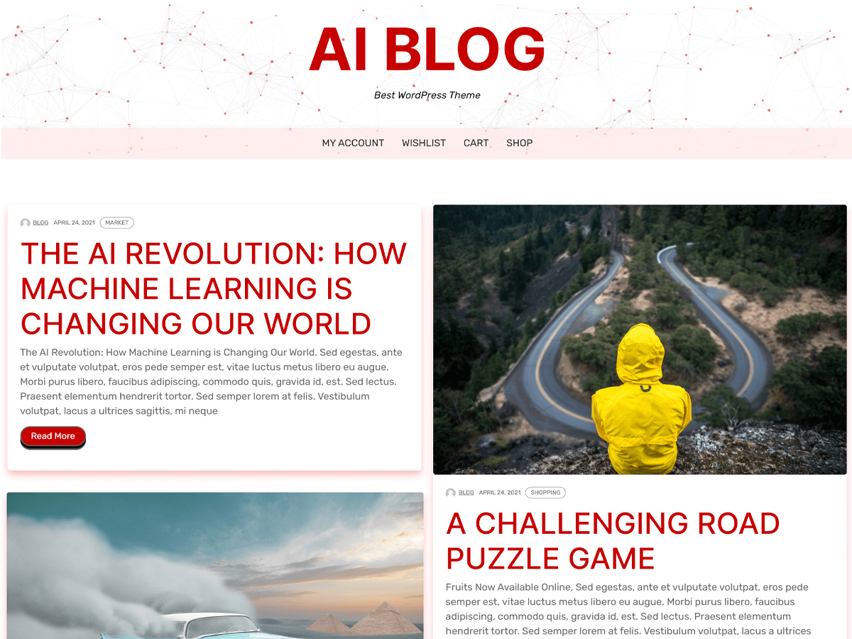 Ai Blog theme screenshot