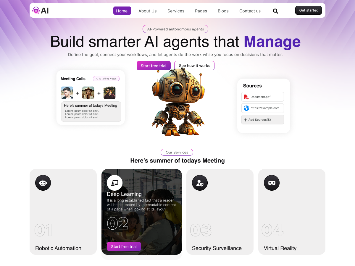 AI Enterprise theme screenshot