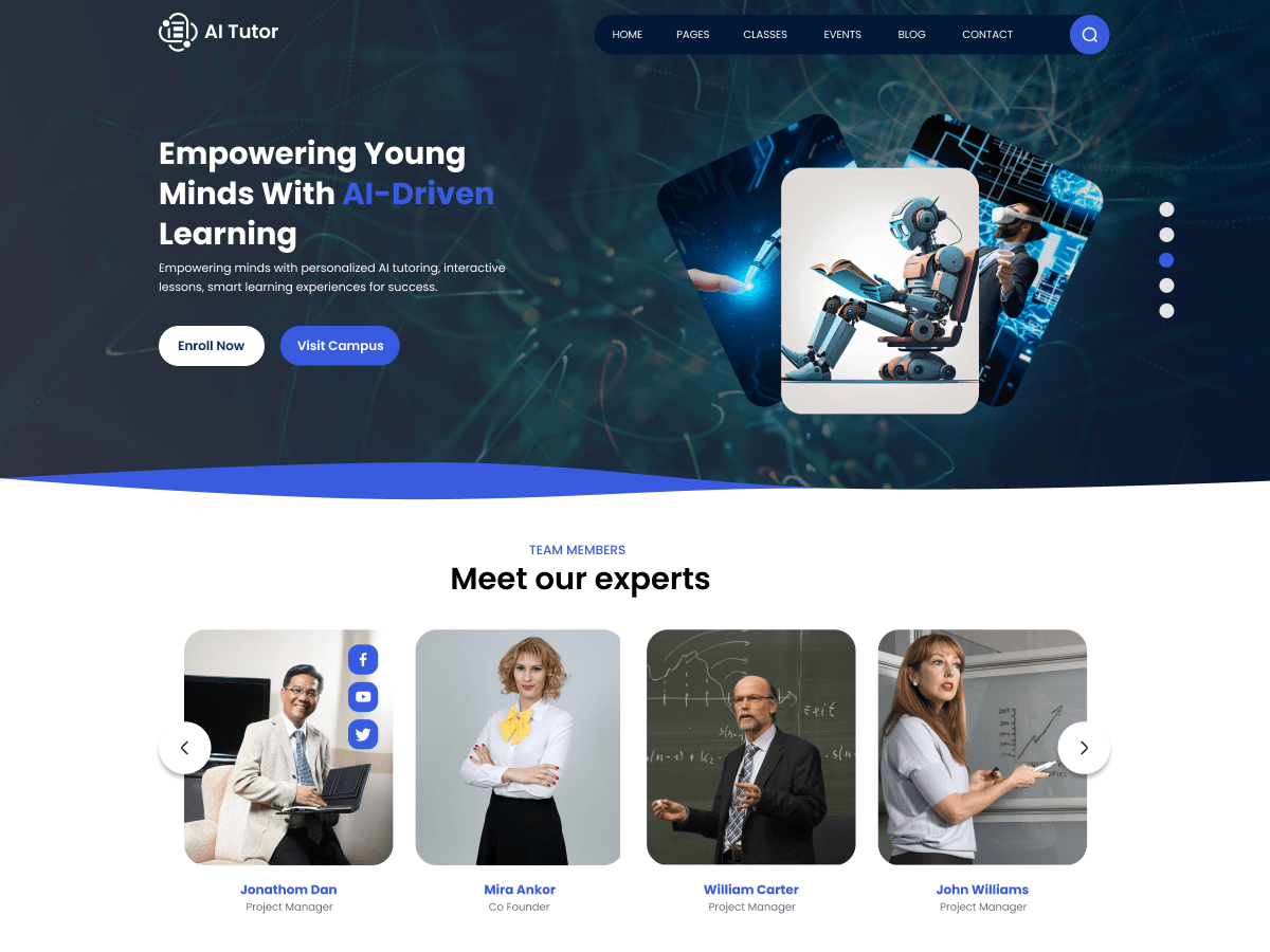 AI Tutor theme screenshot