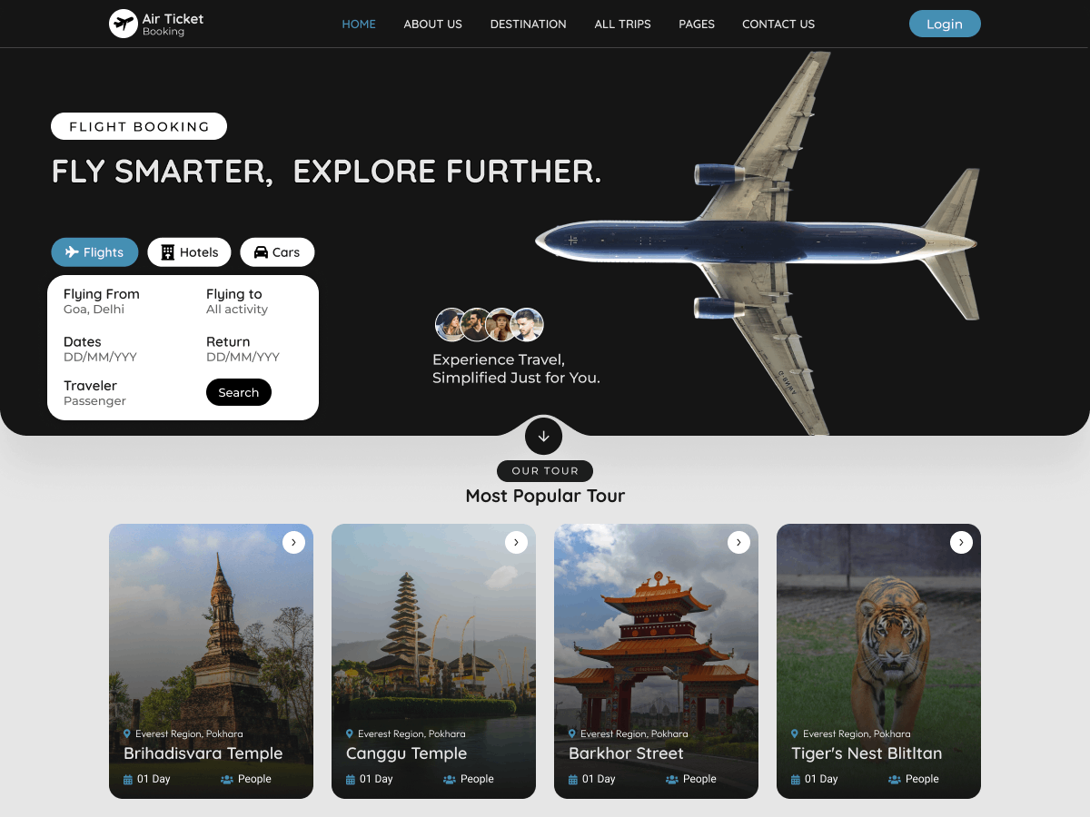 Air Ticket Booking theme screenshot