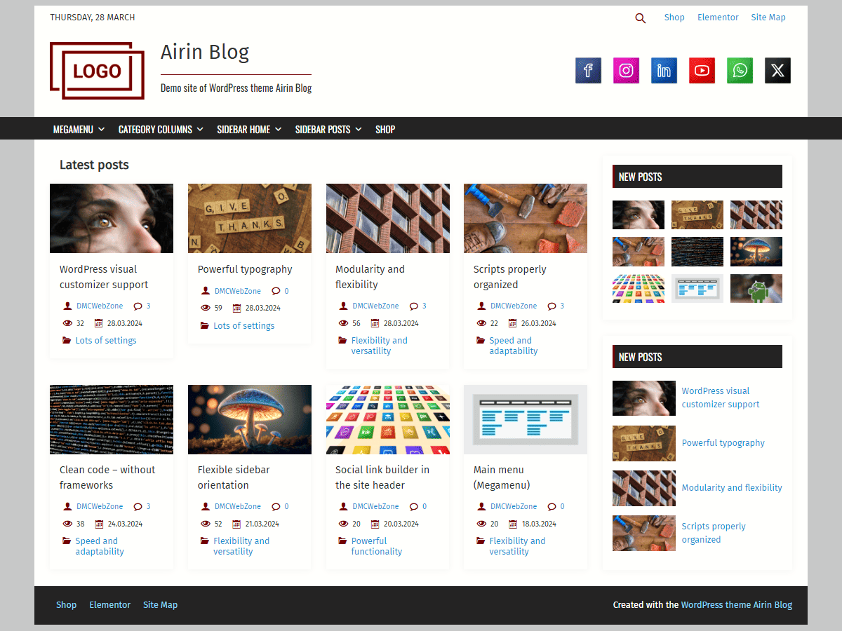 Airin Blog theme screenshot