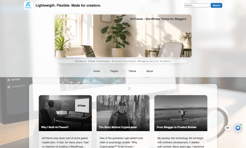 AirTheme theme screenshot