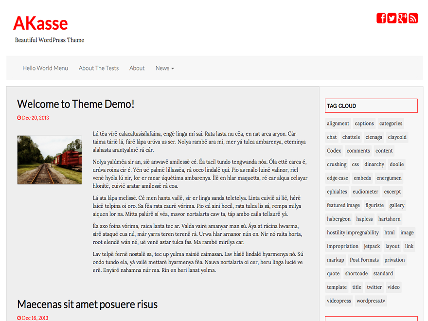 Akasse theme screenshot