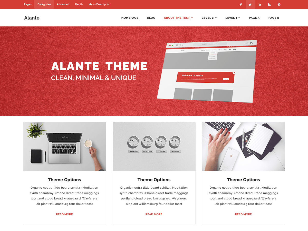 Alante Biz theme screenshot