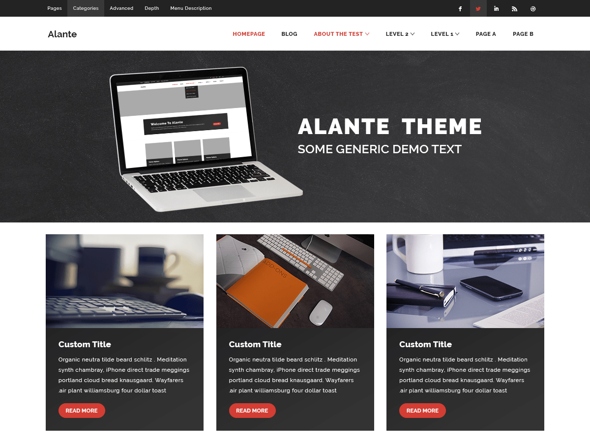 Alante Dark theme screenshot