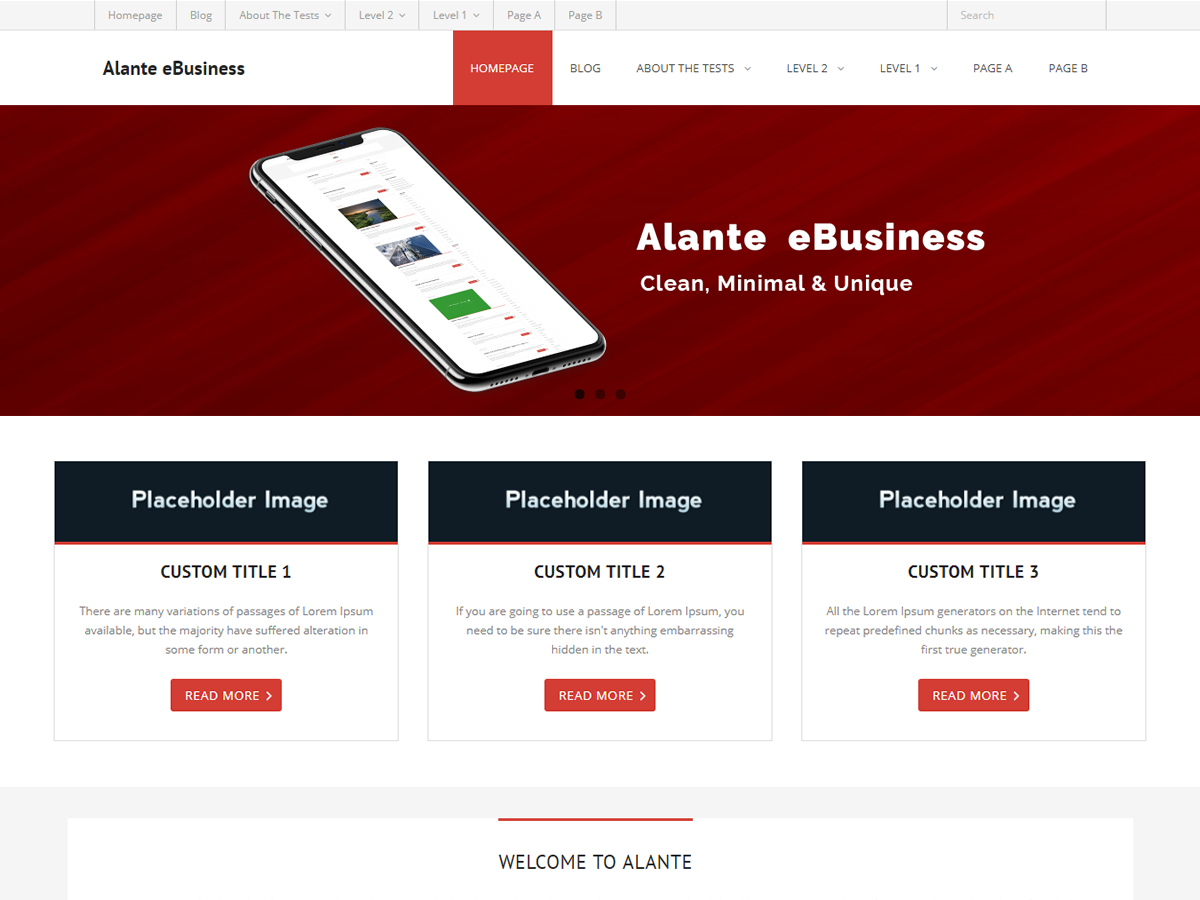 Alante eBusiness theme screenshot