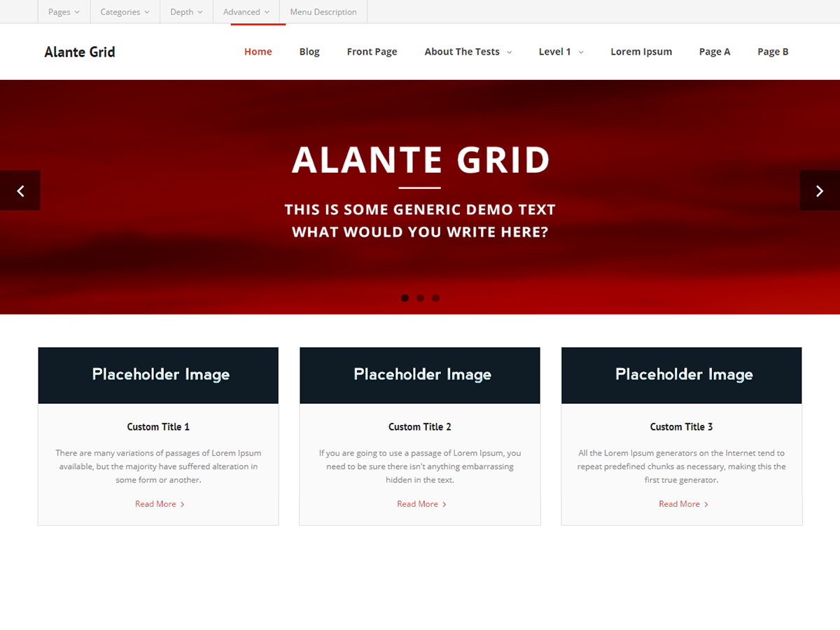 Alante Grid theme screenshot