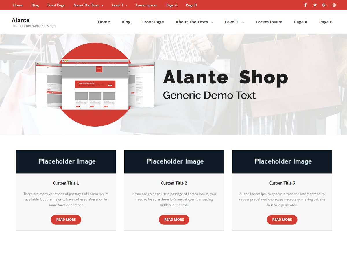 Alante Shop theme screenshot