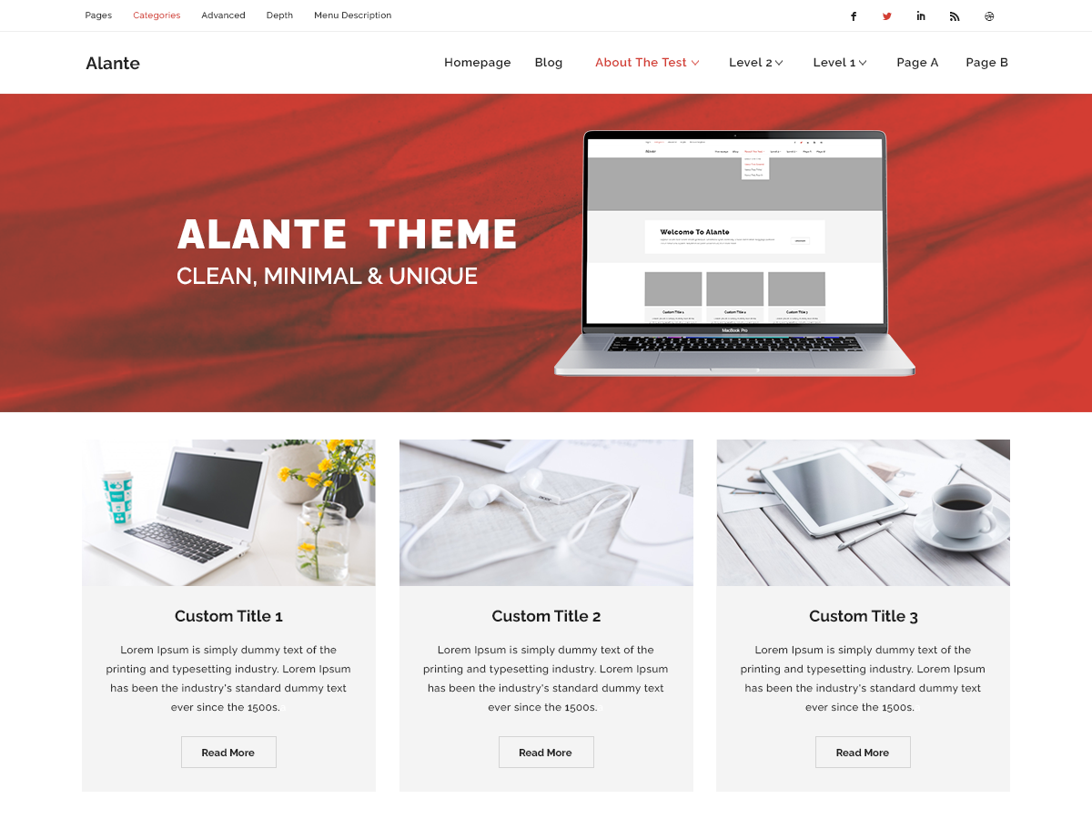 Alante Store theme screenshot