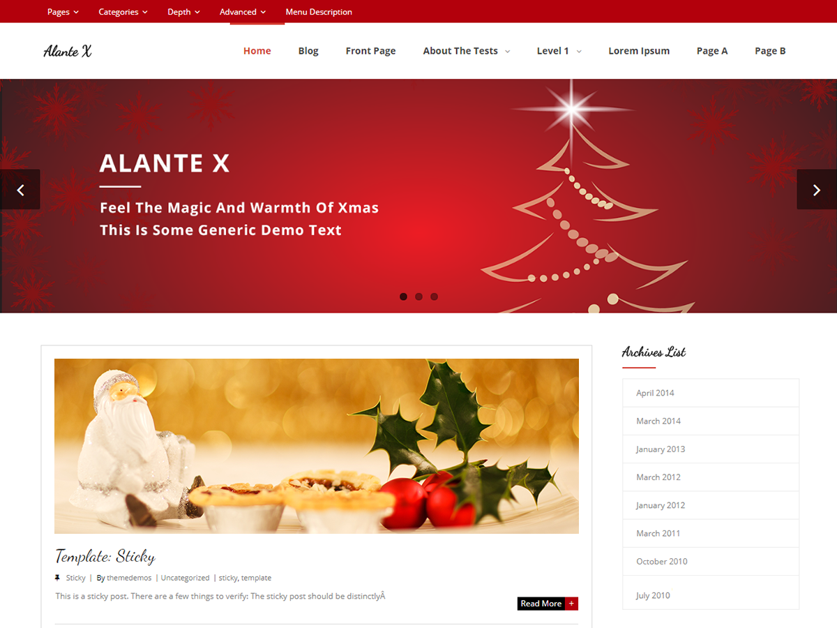 Alante X theme screenshot