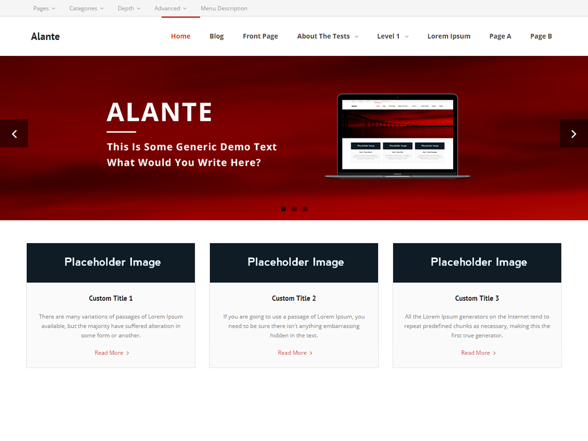 Alante theme screenshot