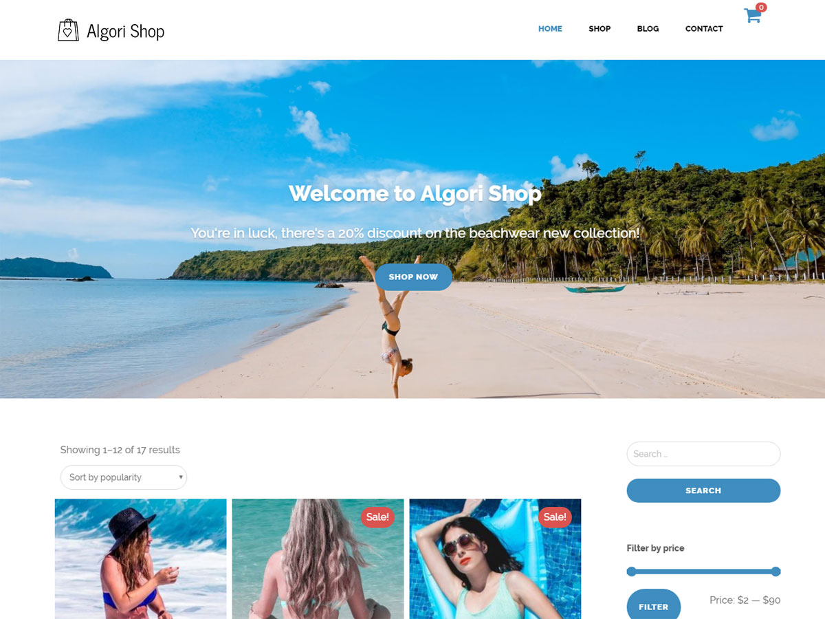 Algori Shop theme screenshot