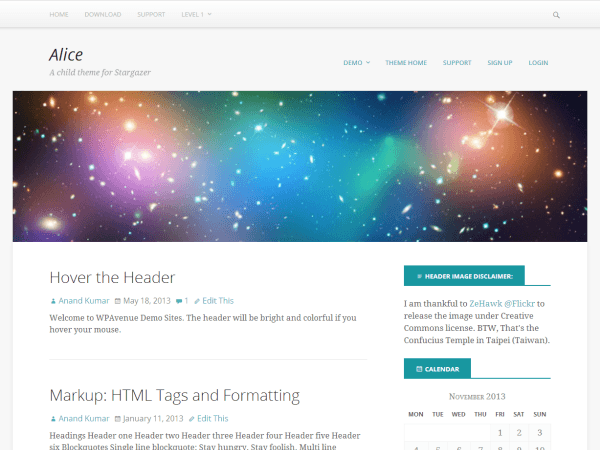 Alice theme screenshot