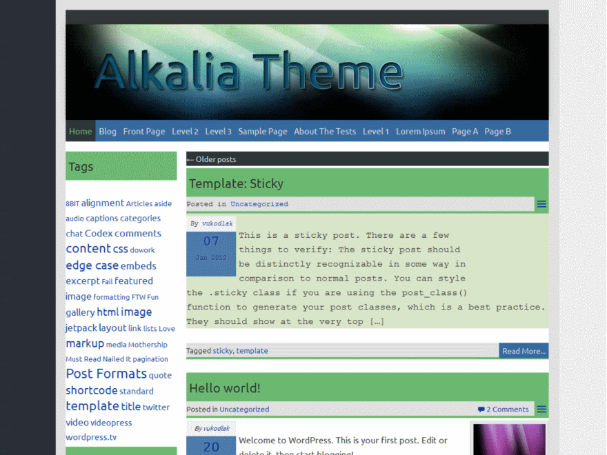 Alkalia theme screenshot