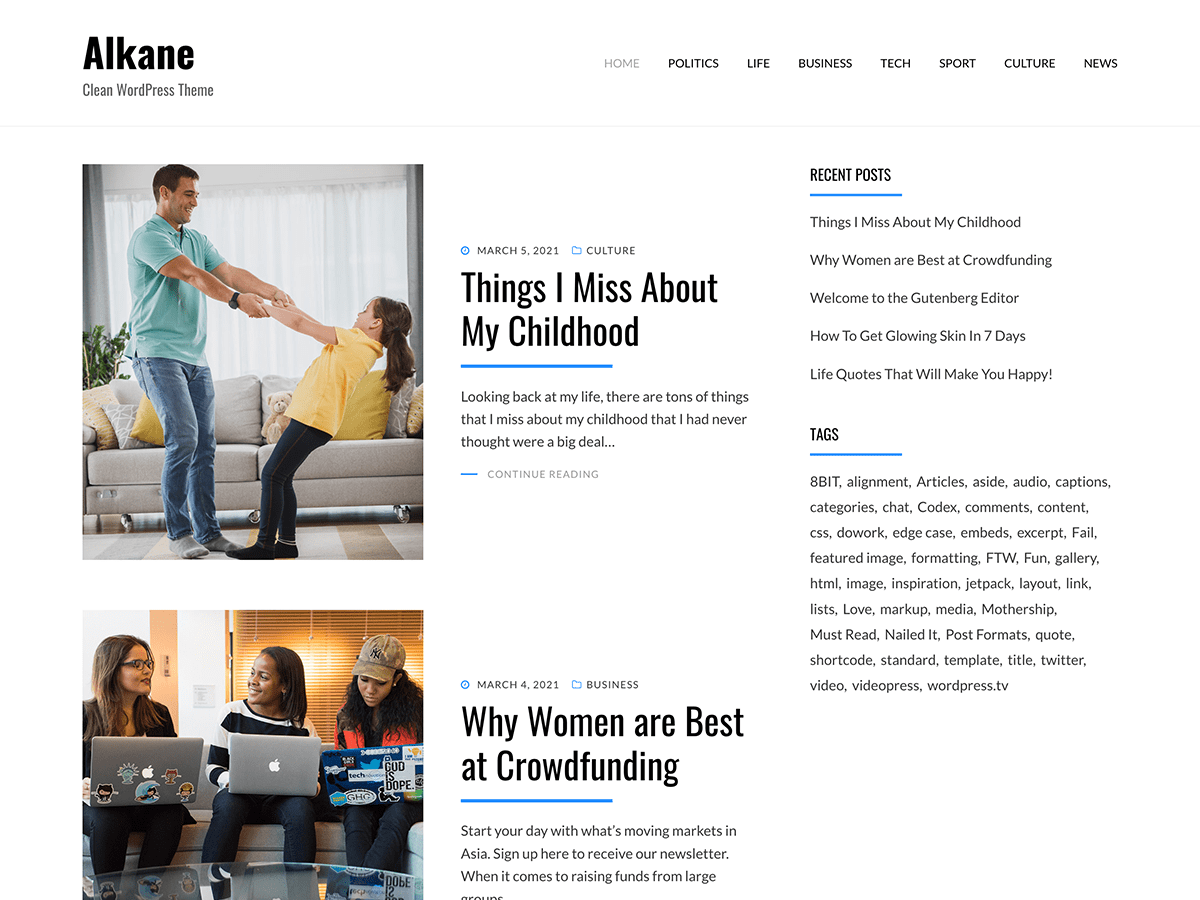 Alkane theme screenshot