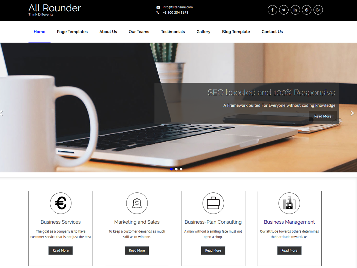 All Rounder theme screenshot