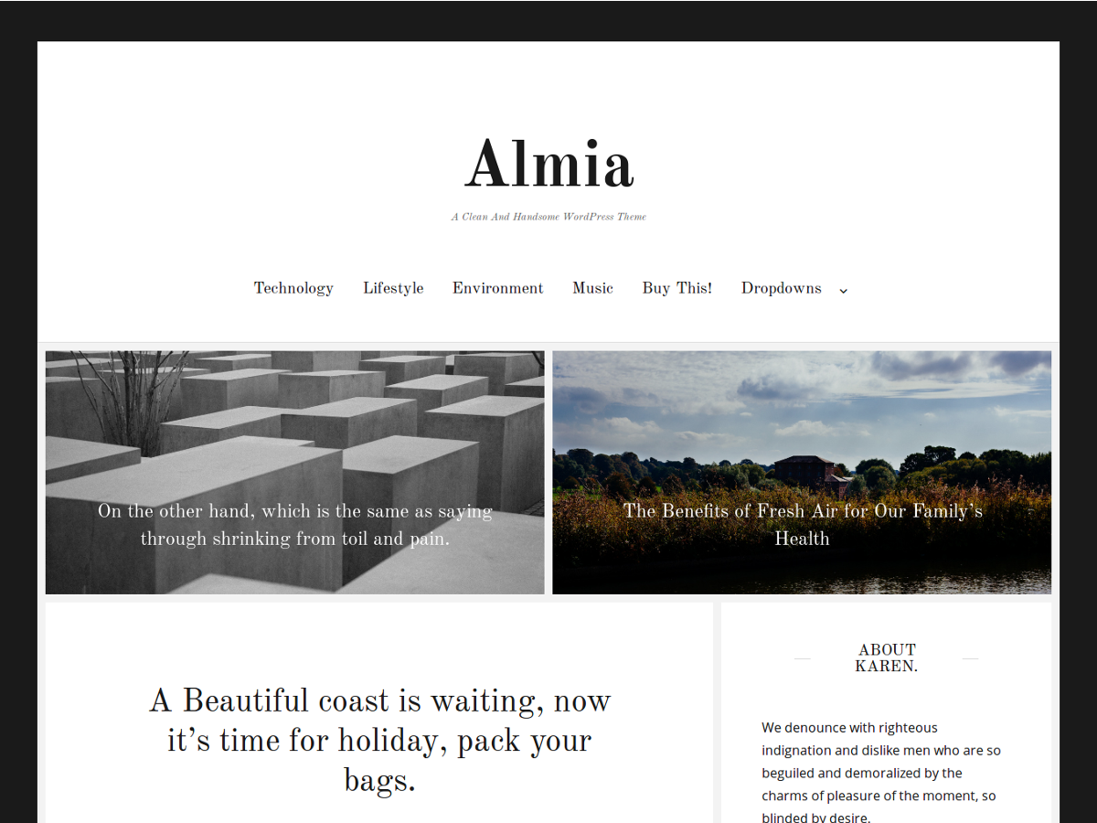 Almia theme screenshot