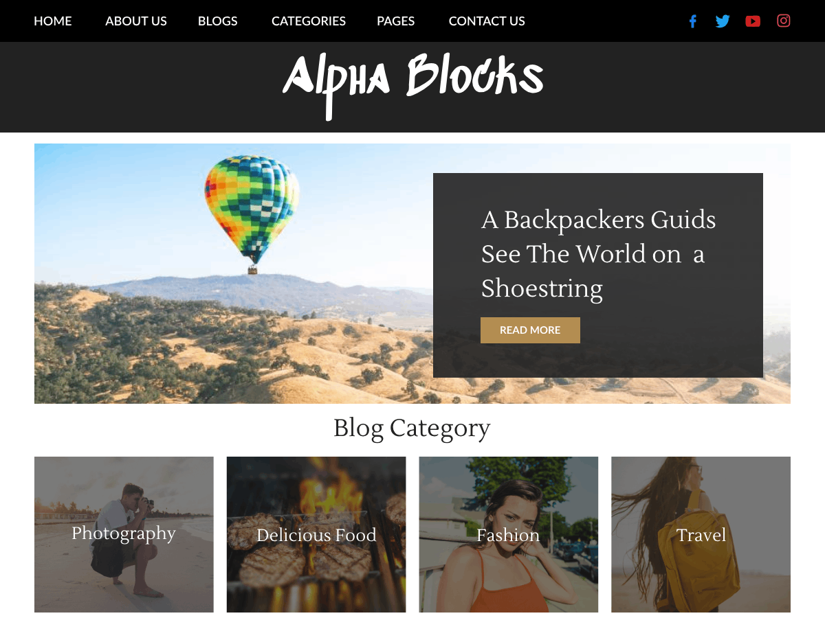 Alpha Blocks theme screenshot