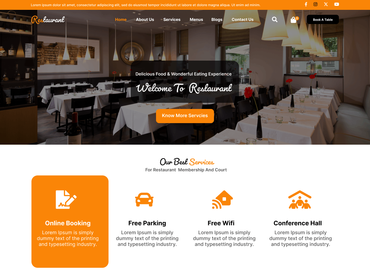 Alpha Brunch Cafe theme screenshot