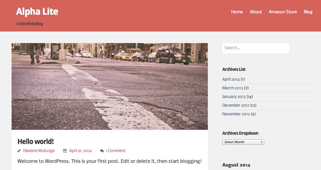 Alpha Lite theme screenshot