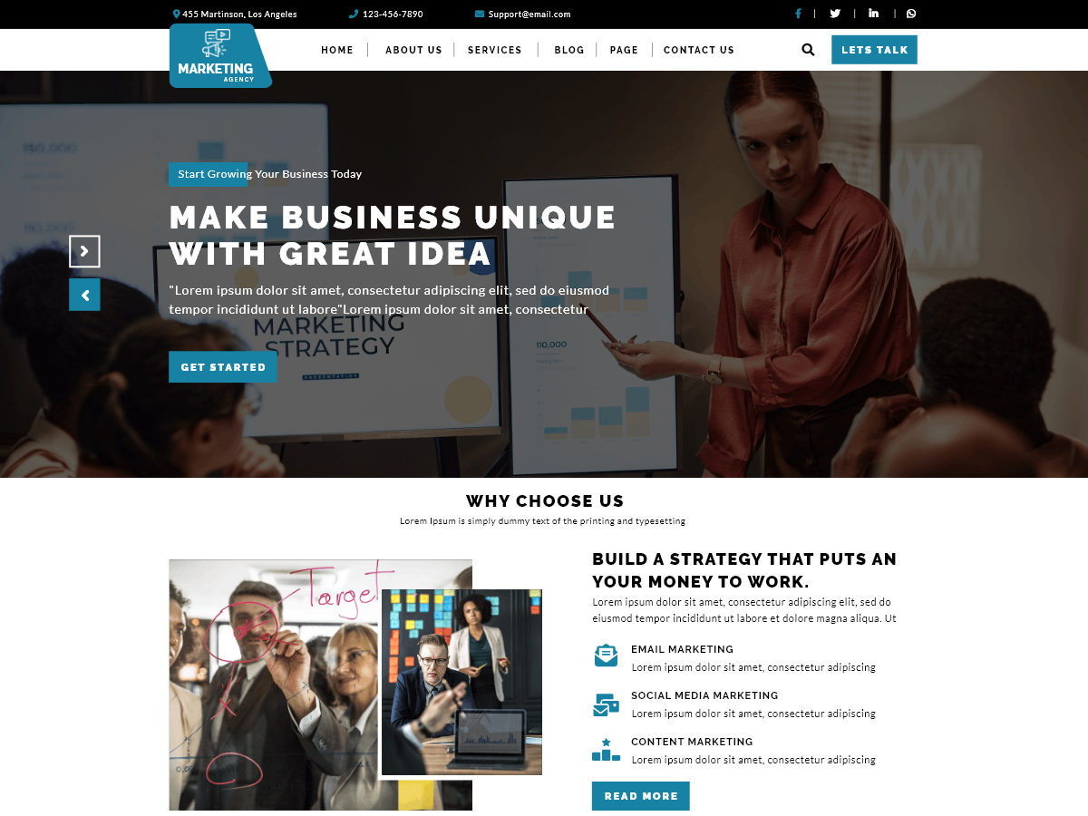 Alpha Marketing Agency theme screenshot