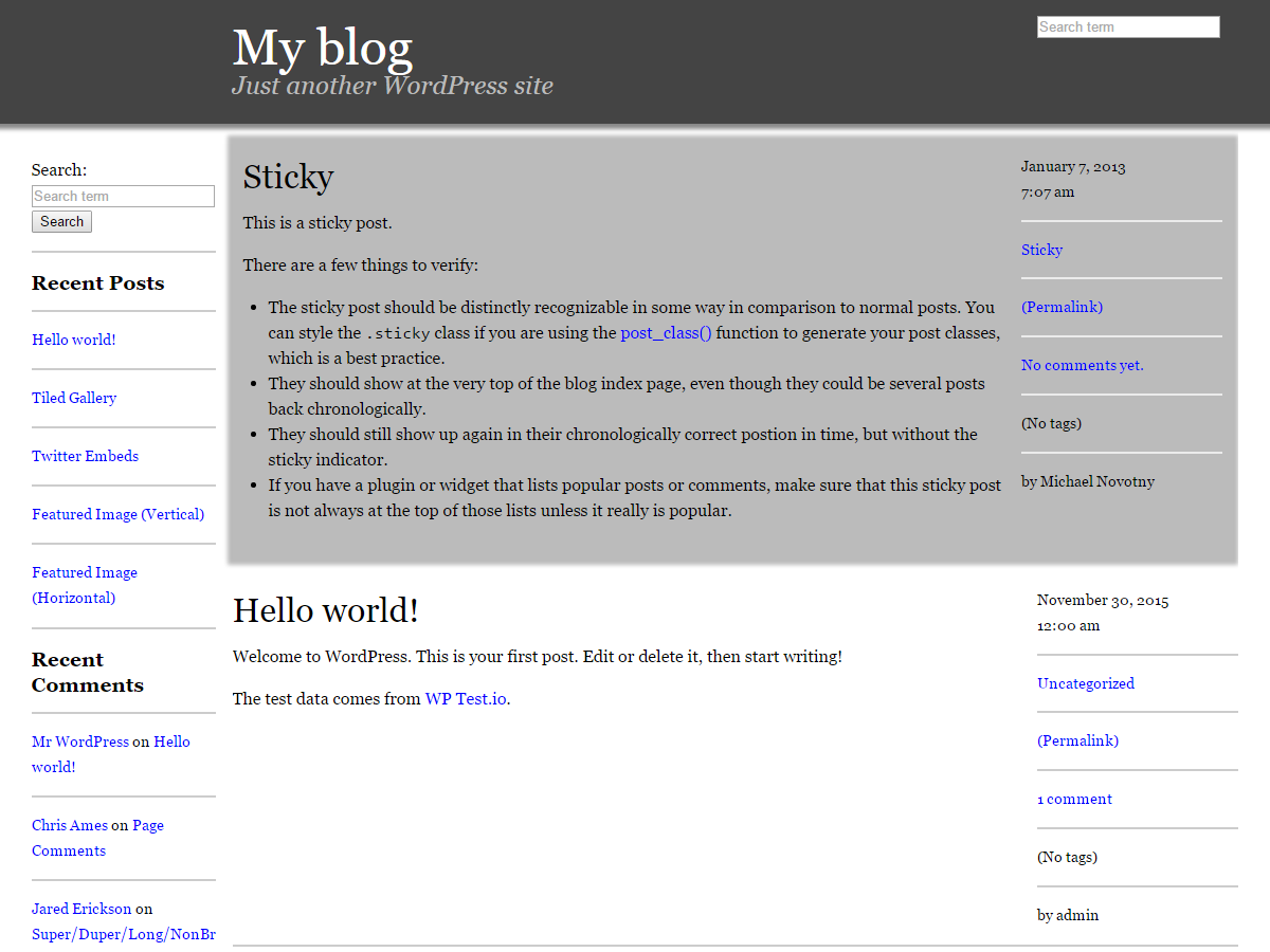 Alpha's Manifesto theme screenshot