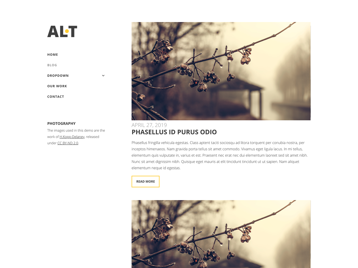 Alternate Lite theme screenshot