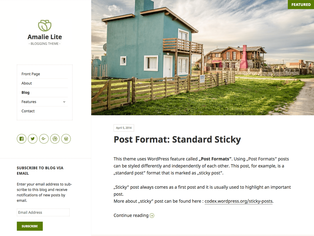 Amalie Lite theme screenshot