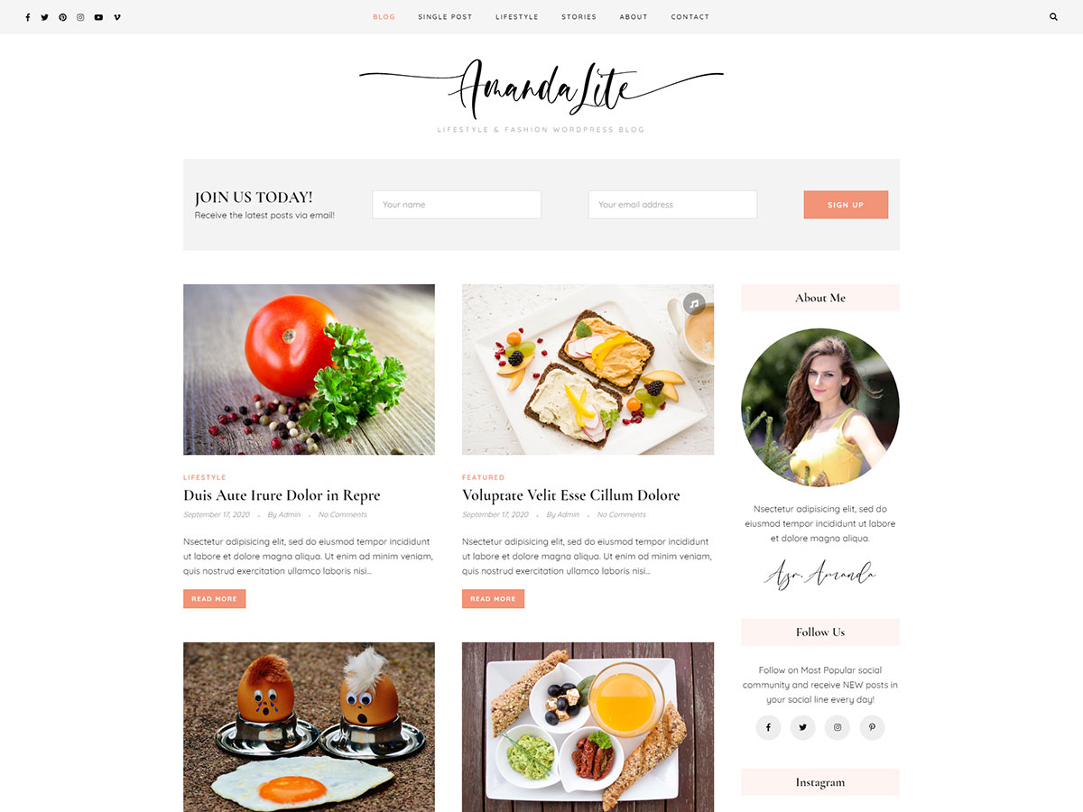 AmandaLite theme screenshot