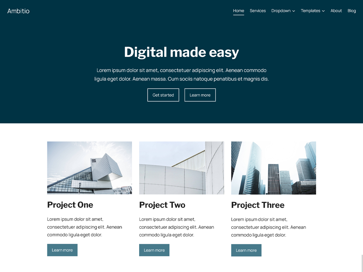 Ambitio theme screenshot