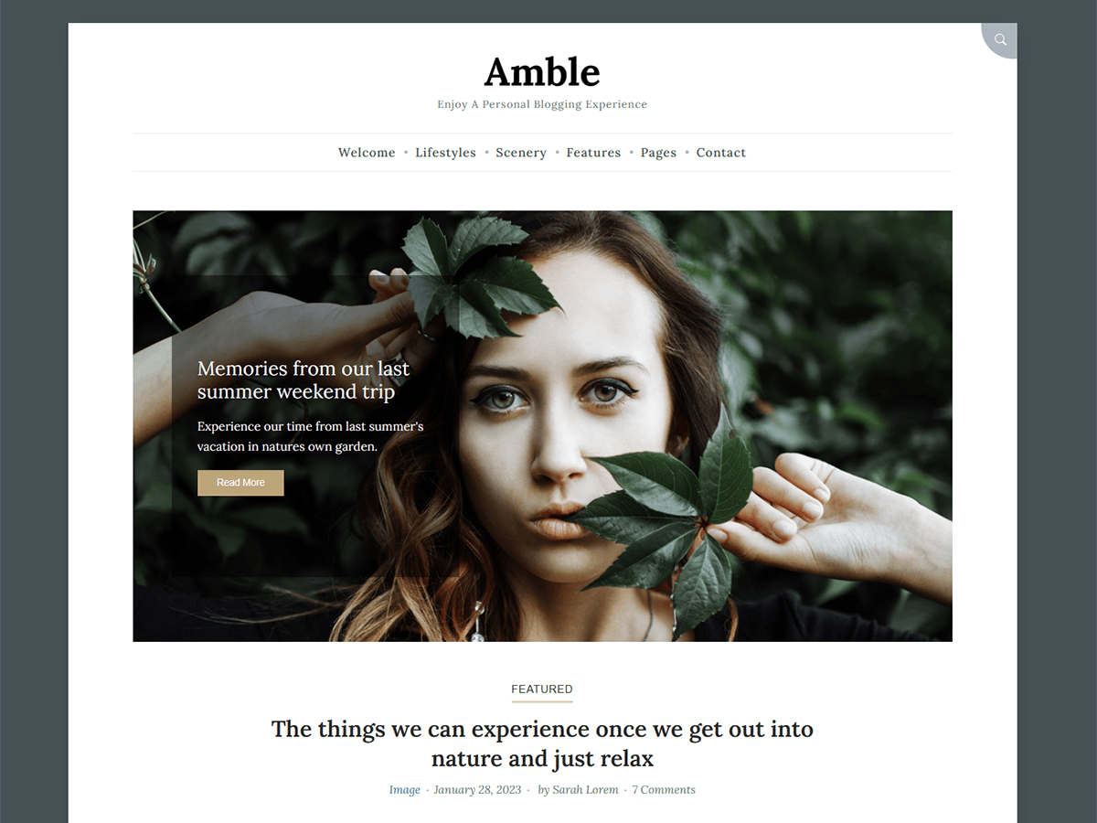 Amble theme screenshot