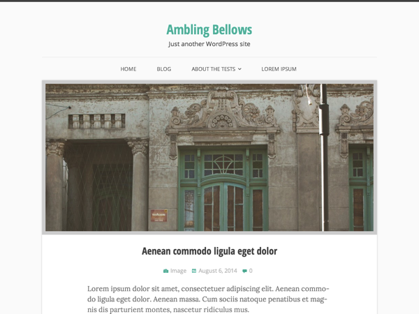 Ambling Bellows theme screenshot