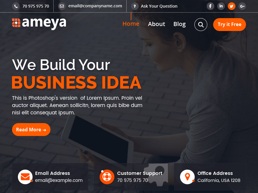 Ameya theme screenshot