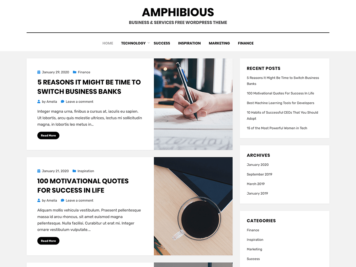 Amphibious theme screenshot