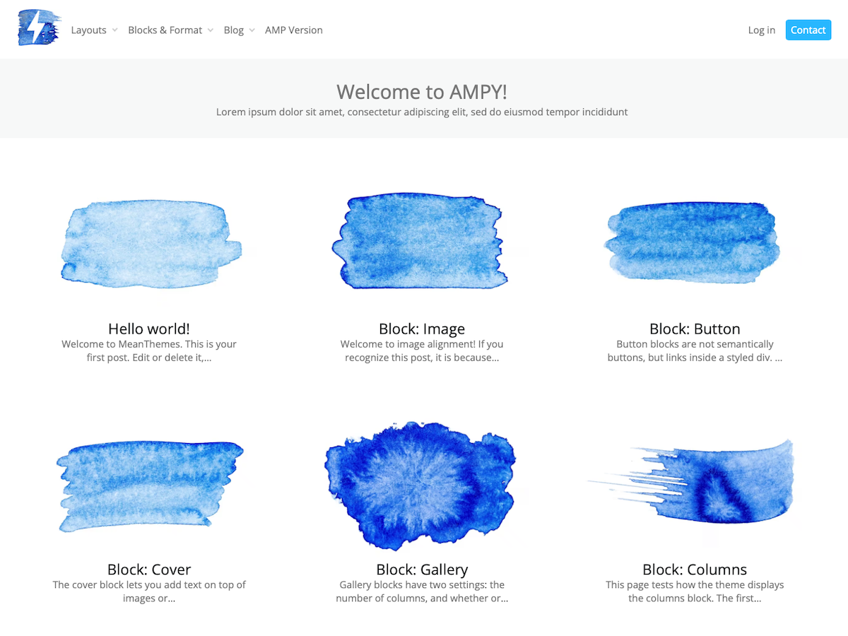 Ampy theme screenshot