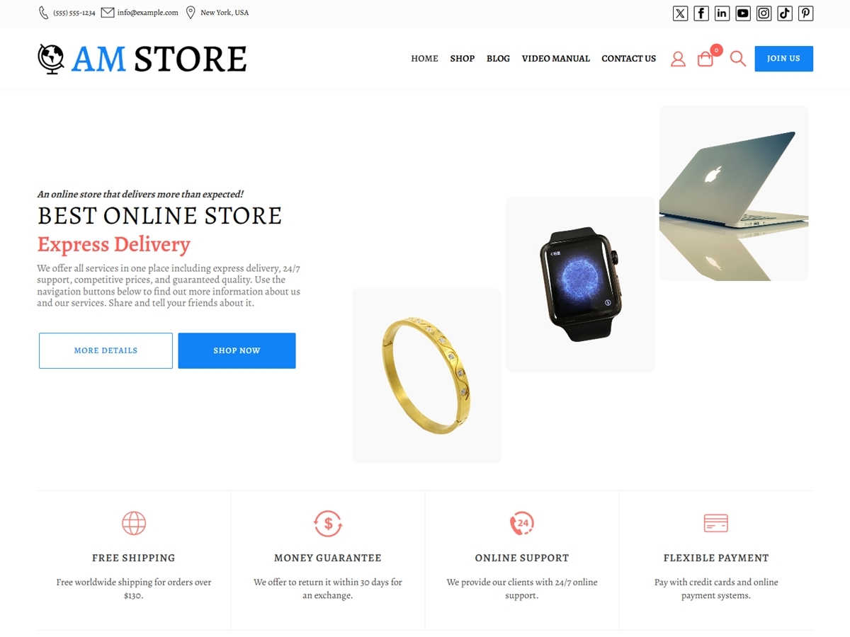 AmStore theme screenshot