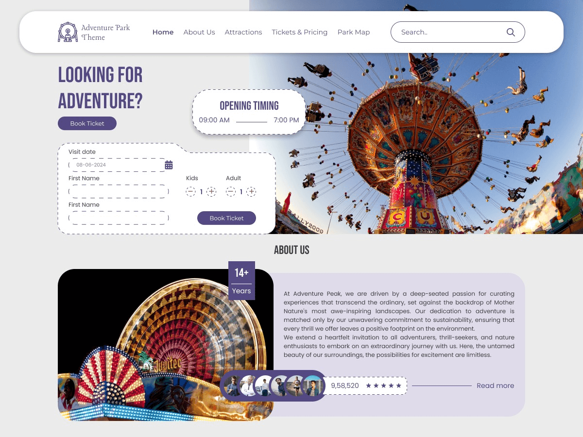 Amusement Park theme screenshot