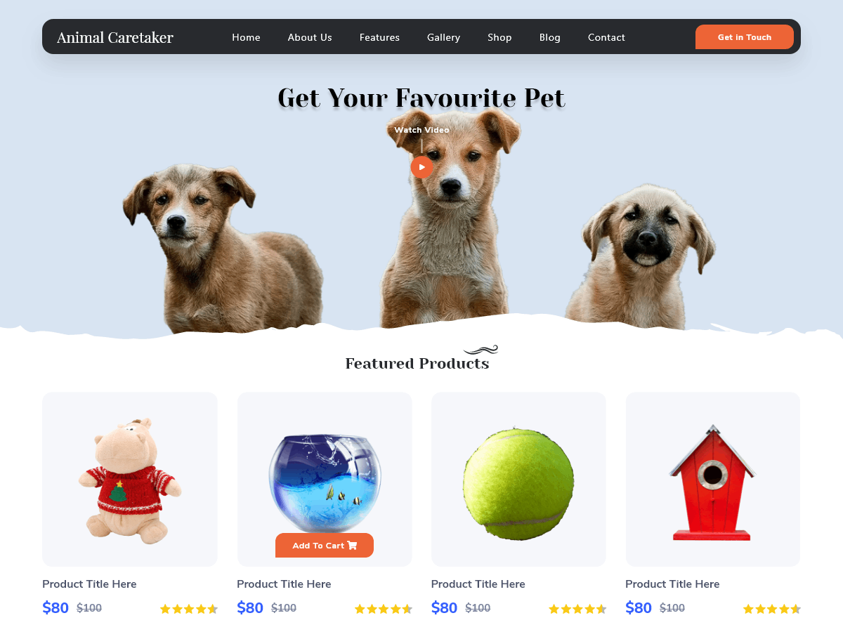 Animal Caretaker theme screenshot