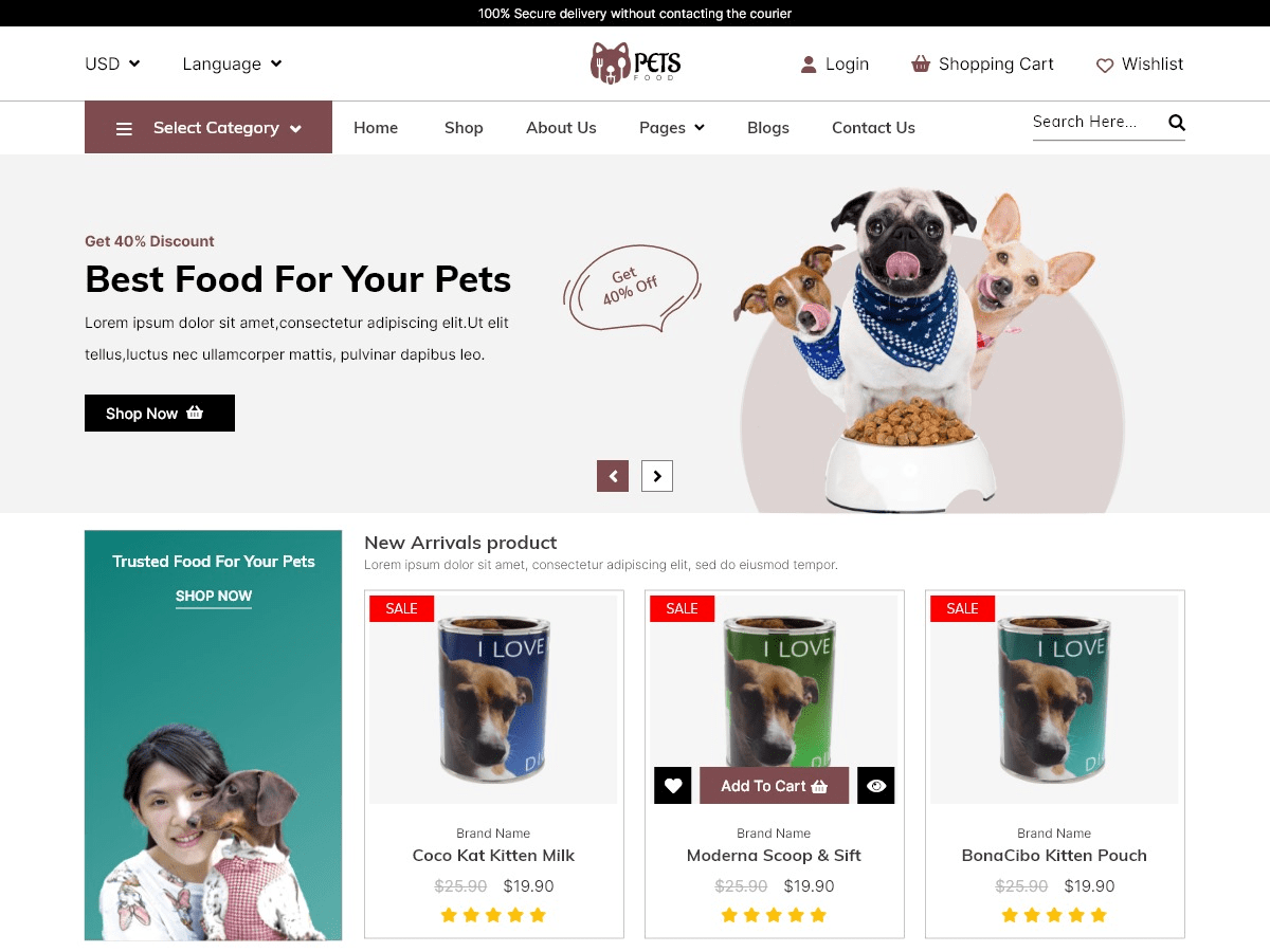 Animal Pet Store theme screenshot