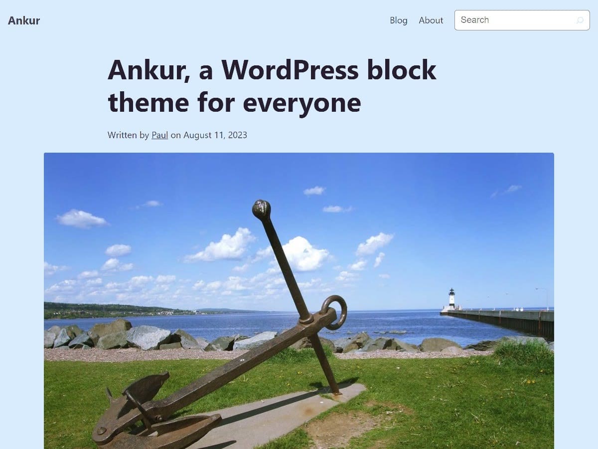Ankur theme screenshot